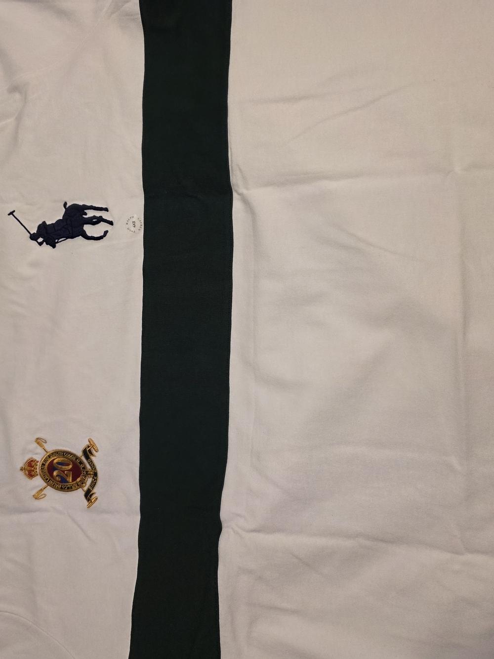 Polo by Ralph Lauren White Tee with Dark Green Trim